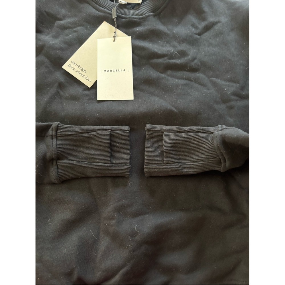 NWT Marcella William Cutout Sweatshirt Black size XS - Picture 7 of 9